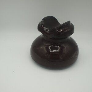 Vintage WL Porcelain Large Round 5” Brown Insulator